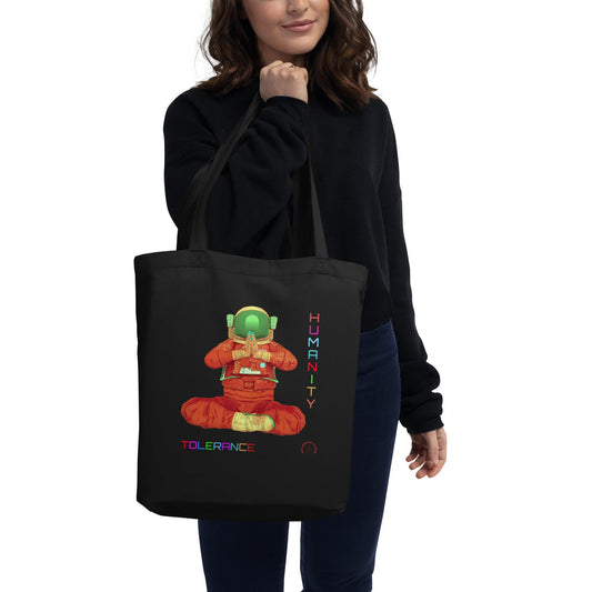 Eco Tote Bag - TOLERANCE GOLDEN MEDITATION - BILLIE ATOMS - Billions of Atoms