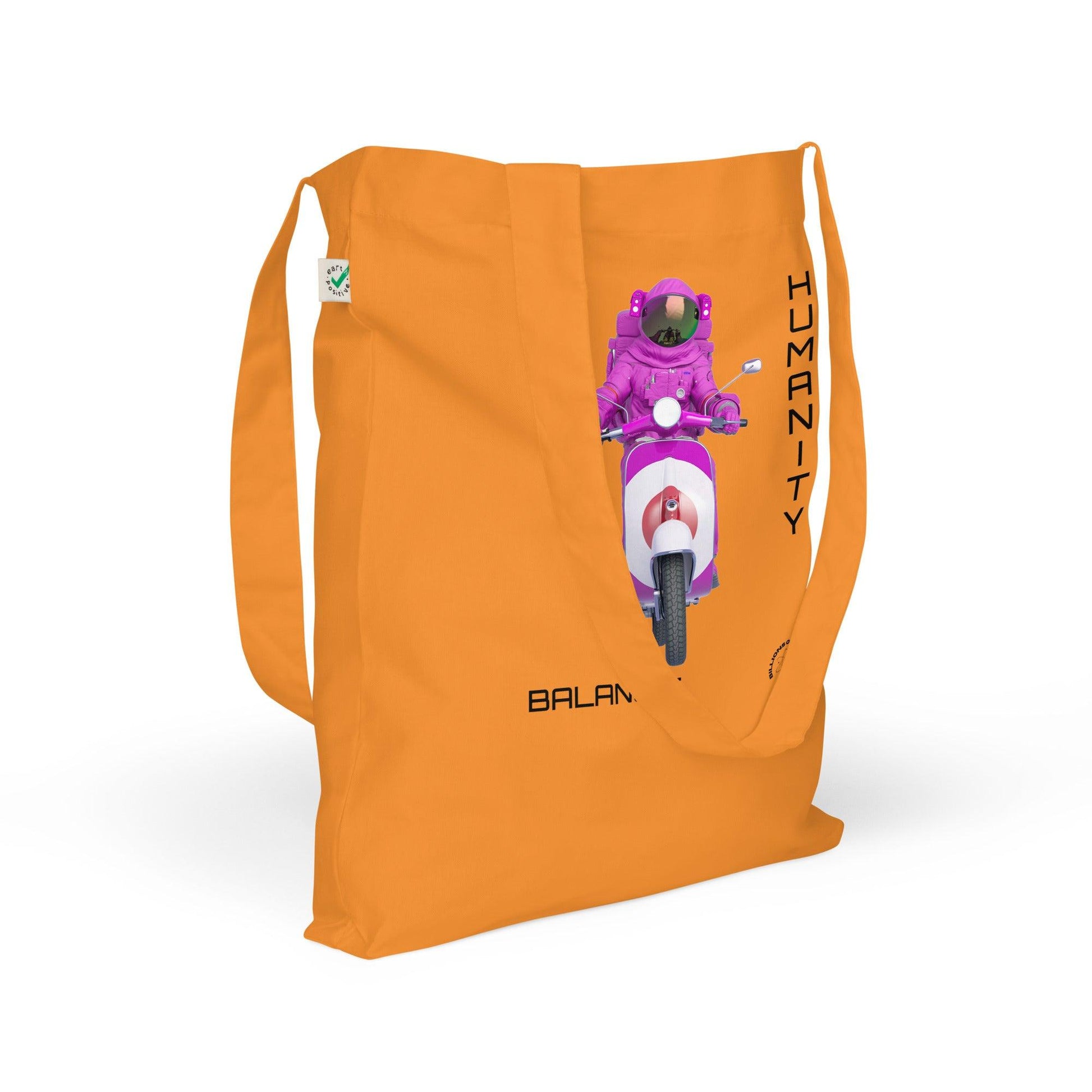 Organic fashion tote bag - BALANCE SCOOTER - BILLIE ATOMS - Billions of Atoms