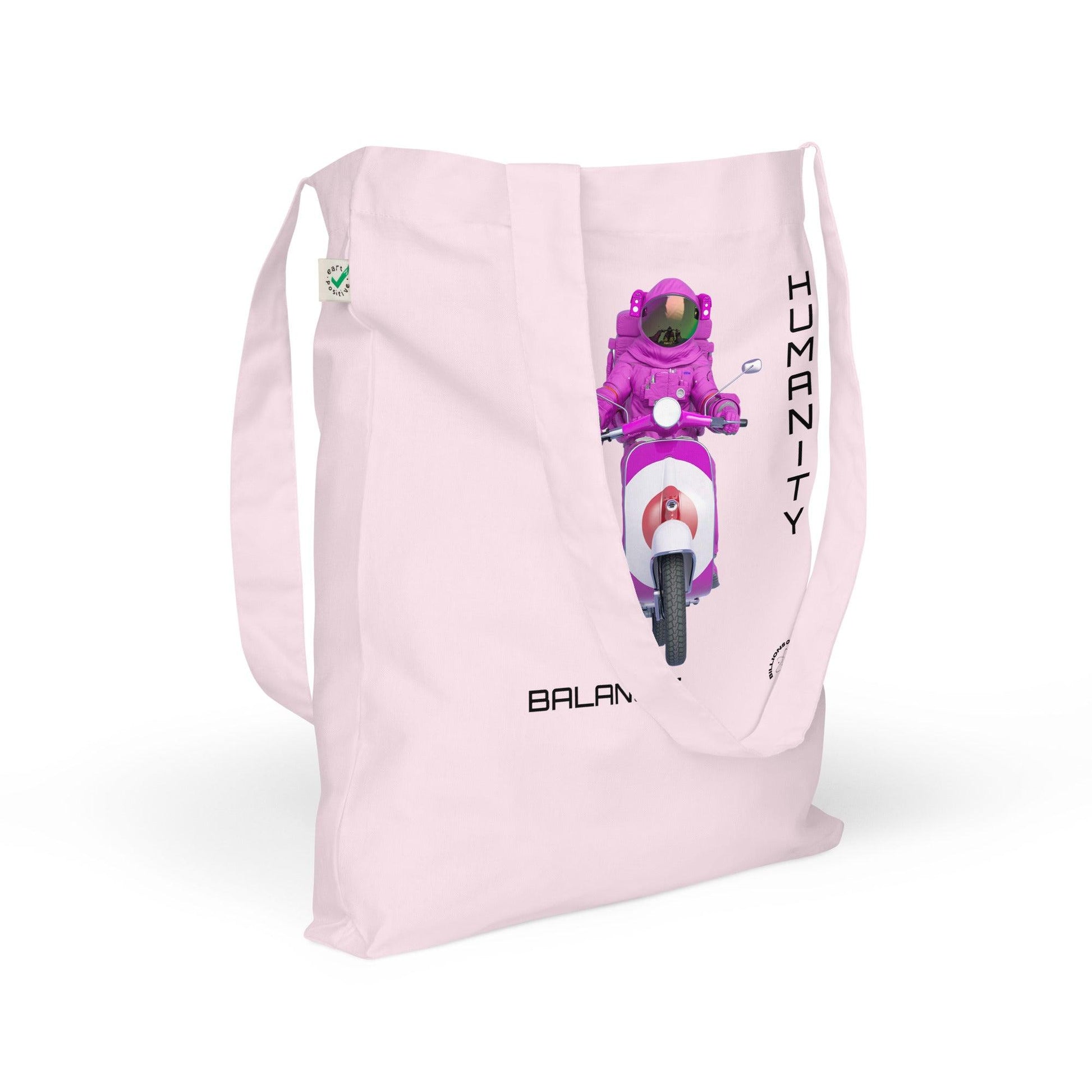 Organic fashion tote bag - BALANCE SCOOTER - BILLIE ATOMS - Billions of Atoms