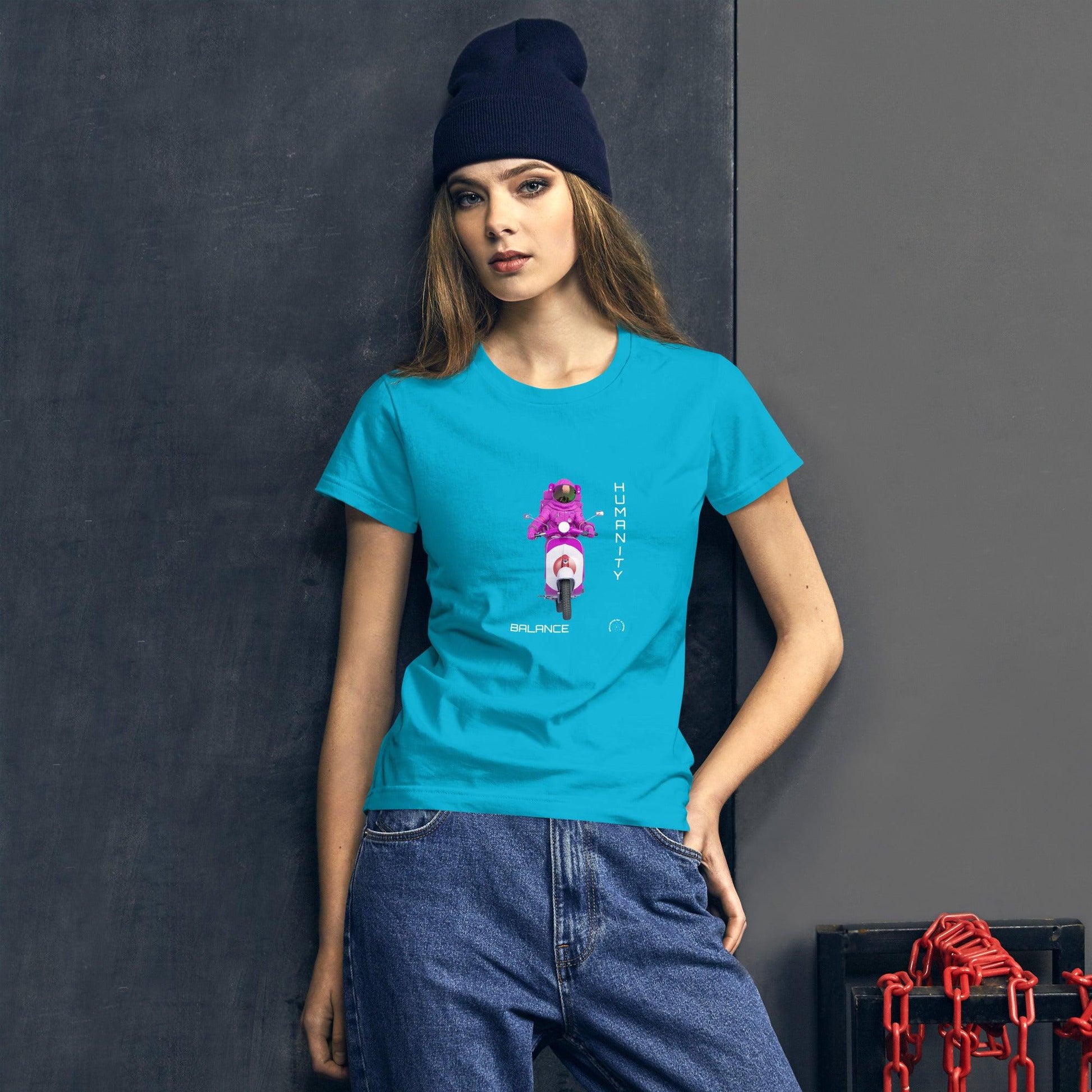 Women's short sleeve t-shirt - BALANCE - BILLIE ATOMS - Billions of Atoms