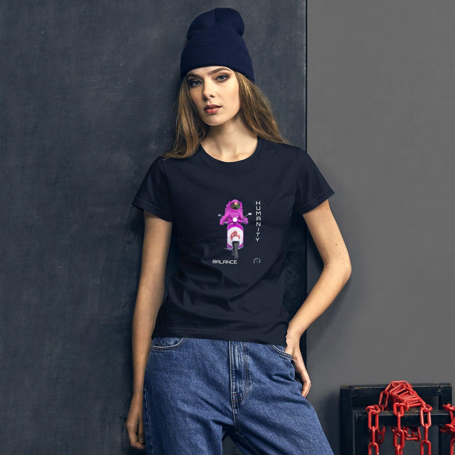 Women's short sleeve t-shirt - BALANCE - BILLIE ATOMS - Billions of Atoms