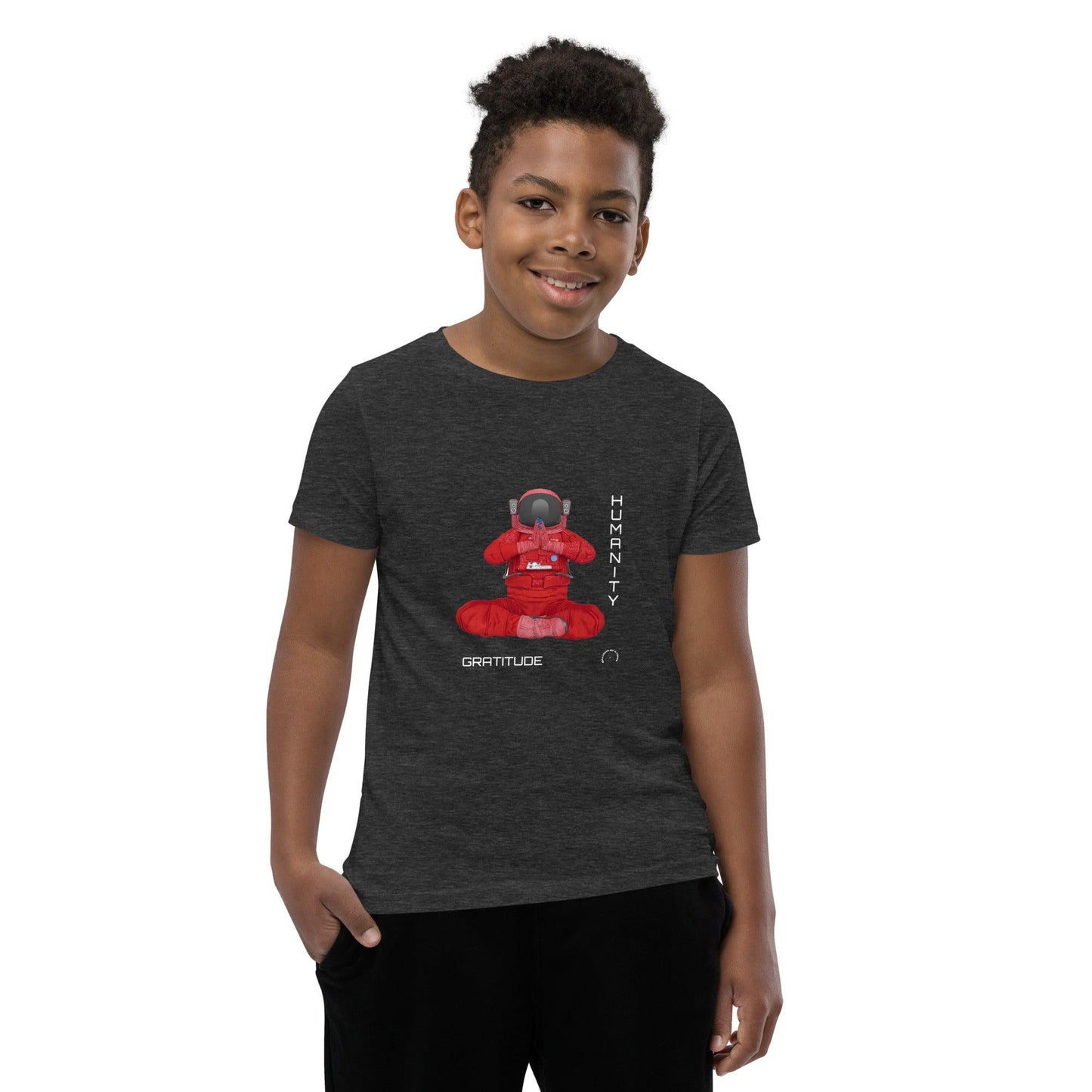 Youth Unisex Short Sleeve T-Shirt - GRATITUDE MEDITATION - BILLIE ATOMS - Billions of Atoms