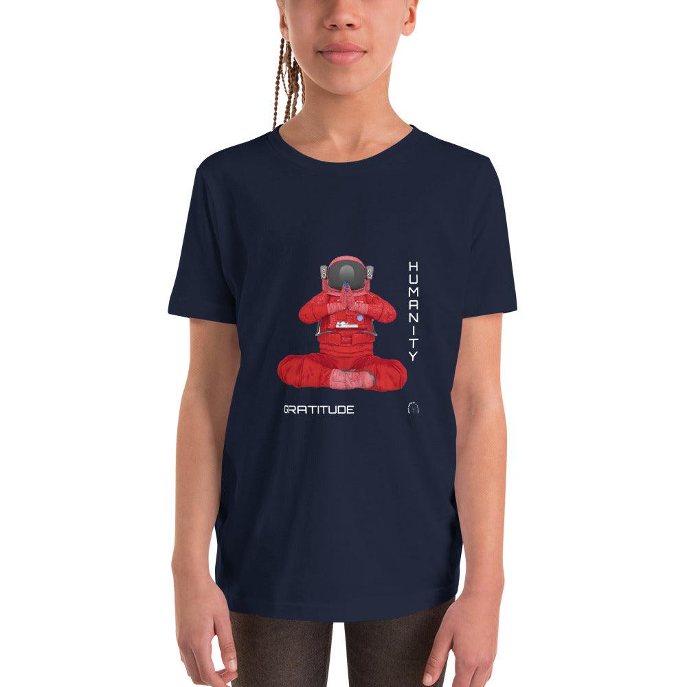 Youth Unisex Short Sleeve T-Shirt - GRATITUDE MEDITATION - BILLIE ATOMS - Billions of Atoms